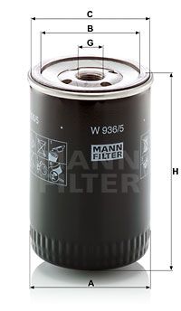W9365 MANN-FILTER Масляный фильтр