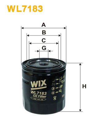 WL7183 WIX FILTERS Масляный фильтр