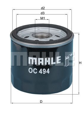 OC494 MAHLE Масляный фильтр