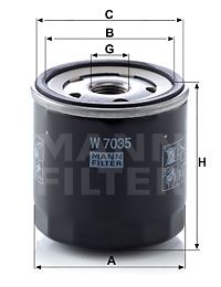 W7035 MANN-FILTER Масляный фильтр