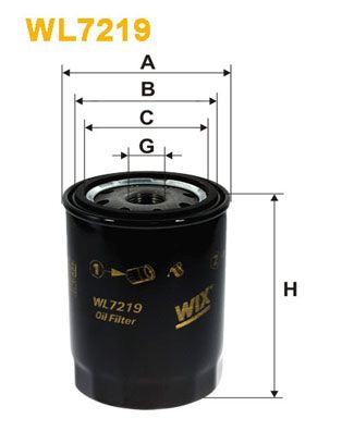 WL7219 WIX FILTERS Масляный фильтр