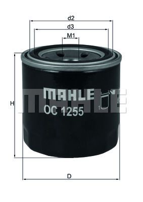 OC1255 MAHLE Масляный фильтр
