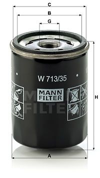 W71335 MANN-FILTER Масляный фильтр