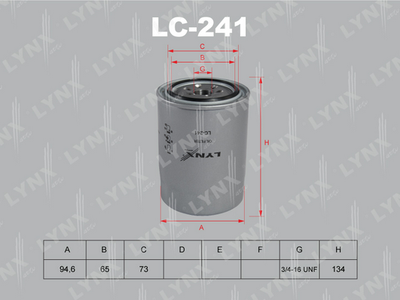 LC241 LYNXauto Масляный фильтр