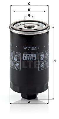 W71921 MANN-FILTER Масляный фильтр
