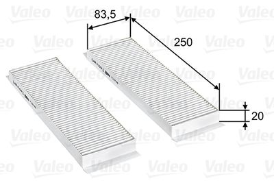 715748 VALEO Фильтр, воздух во внутренном пространстве