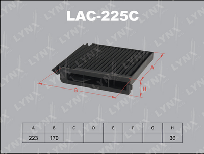 LAC225C LYNXauto Фильтр, воздух во внутренном пространстве