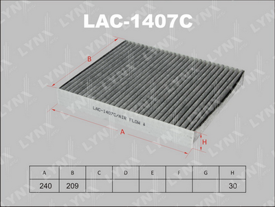 LAC1407C LYNXauto Фильтр, воздух во внутренном пространстве