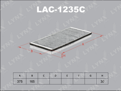 LAC1235C LYNXauto Фильтр, воздух во внутренном пространстве