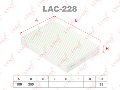 LAC228 LYNXauto Фильтр, воздух во внутренном пространстве