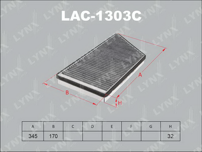LAC1303C LYNXauto Фильтр, воздух во внутренном пространстве