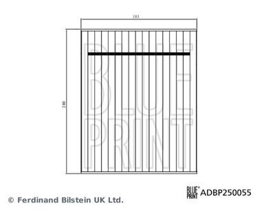 ADBP250055 BLUE PRINT Комплект фильтра, салонный воздух