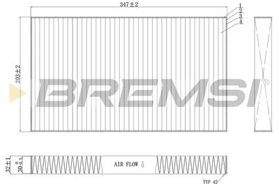 FC0954C BREMSI Фильтр, воздух во внутренном пространстве
