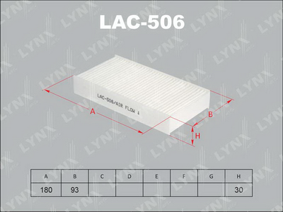 LAC506 LYNXauto Фильтр, воздух во внутренном пространстве