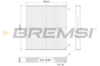 FC0988 BREMSI Фильтр, воздух во внутренном пространстве