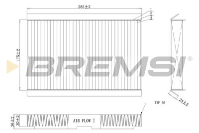 FC0185C BREMSI Фильтр, воздух во внутренном пространстве