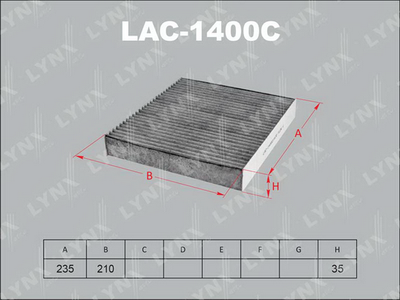 LAC1400C LYNXauto Фильтр, воздух во внутренном пространстве