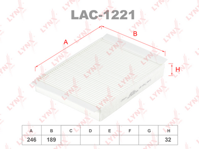 LAC1221 LYNXauto Фильтр, воздух во внутренном пространстве