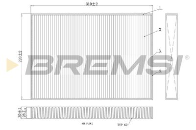 FC0410 BREMSI Фильтр, воздух во внутренном пространстве