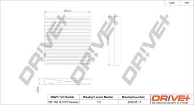 DP1110120137 Dr!ve+ Фильтр, воздух во внутренном пространстве