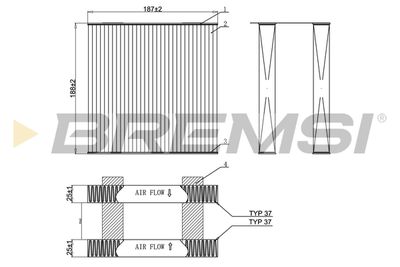 FC0892 BREMSI Фильтр, воздух во внутренном пространстве