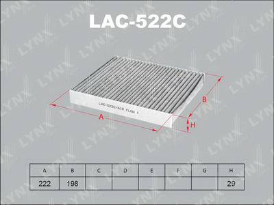 LAC522C LYNXauto Фильтр, воздух во внутренном пространстве