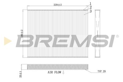 FC0443A BREMSI Фильтр, воздух во внутренном пространстве