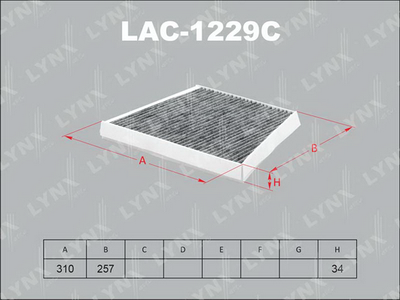 LAC1229C LYNXauto Фильтр, воздух во внутренном пространстве