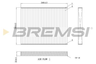 FC0081 BREMSI Фильтр, воздух во внутренном пространстве