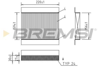 FC0197A BREMSI Фильтр, воздух во внутренном пространстве