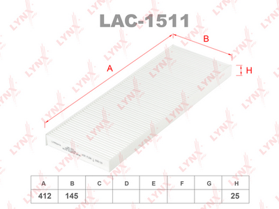 LAC1511 LYNXauto Фильтр, воздух во внутренном пространстве