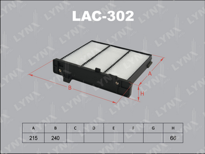 LAC302 LYNXauto Фильтр, воздух во внутренном пространстве