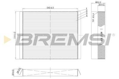 FC0501 BREMSI Фильтр, воздух во внутренном пространстве