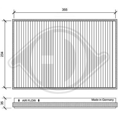 DCI1151 DIEDERICHS Фильтр, воздух во внутренном пространстве