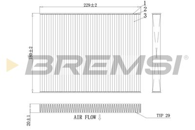 FC0443C BREMSI Фильтр, воздух во внутренном пространстве