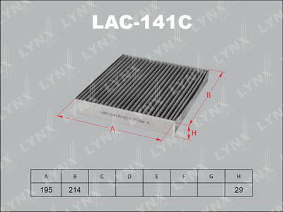 LAC141C LYNXauto Фильтр, воздух во внутренном пространстве