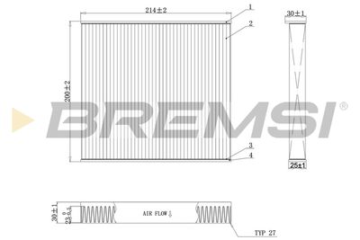 FC0905C BREMSI Фильтр, воздух во внутренном пространстве