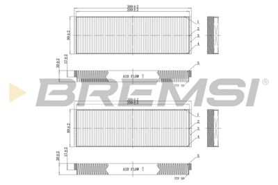 FC0851 BREMSI Фильтр, воздух во внутренном пространстве