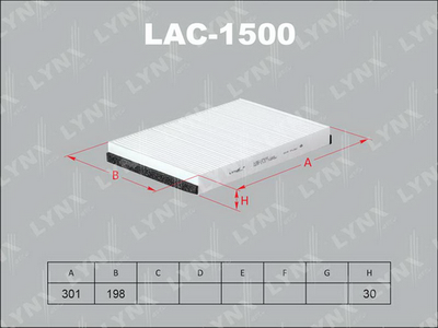 LAC1500 LYNXauto Фильтр, воздух во внутренном пространстве