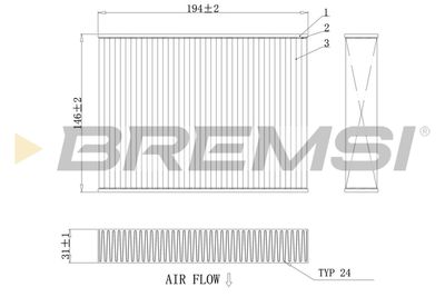 FC0432C BREMSI Фильтр, воздух во внутренном пространстве