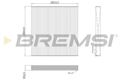 FC0082 BREMSI Фильтр, воздух во внутренном пространстве