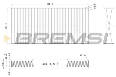FC0403 BREMSI Фильтр, воздух во внутренном пространстве