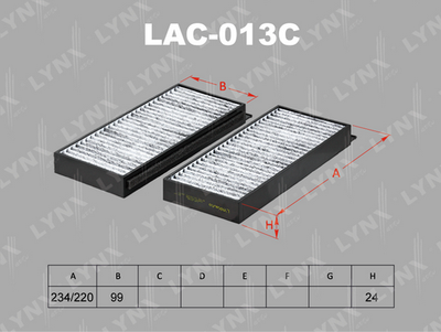 LAC013C LYNXauto Фильтр, воздух во внутренном пространстве