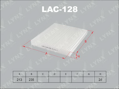 LAC128 LYNXauto Фильтр, воздух во внутренном пространстве