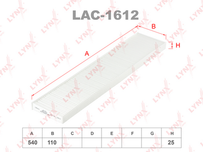 LAC1612 LYNXauto Фильтр, воздух во внутренном пространстве