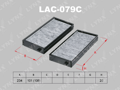 LAC079C LYNXauto Фильтр, воздух во внутренном пространстве