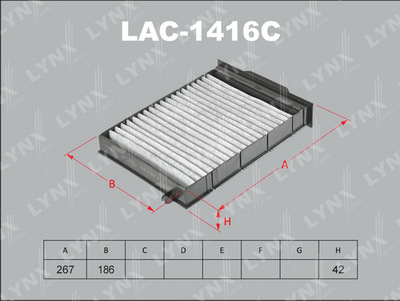 LAC1416C LYNXauto Фильтр, воздух во внутренном пространстве