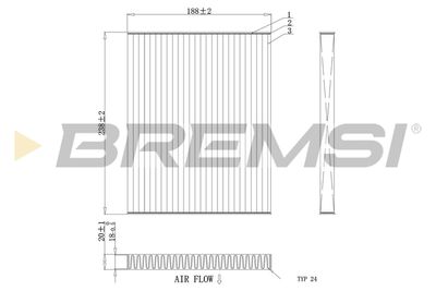 FC0451A BREMSI Фильтр, воздух во внутренном пространстве