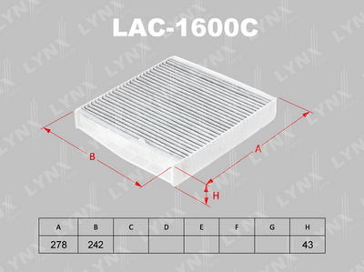 LAC1600C LYNXauto Фильтр, воздух во внутренном пространстве