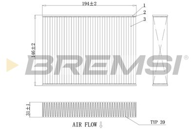 FC0432 BREMSI Фильтр, воздух во внутренном пространстве